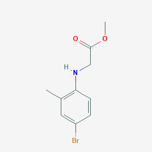 molecular formula C10H12BrNO2 B13571043 Methyl (4-bromo-2-methylphenyl)glycinate 