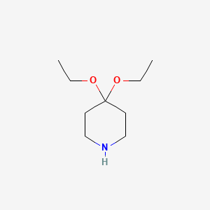 molecular formula C9H19NO2 B13571061 4,4-Diethoxypiperidine CAS No. 52534-66-4