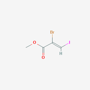 molecular formula C4H4BrIO2 B13571072 methyl(2Z)-2-bromo-3-iodoprop-2-enoate CAS No. 1024000-63-2