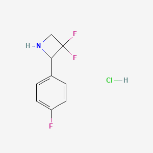 3,3-Difluoro-2-(4-fluorophenyl)azetidinehydrochloride