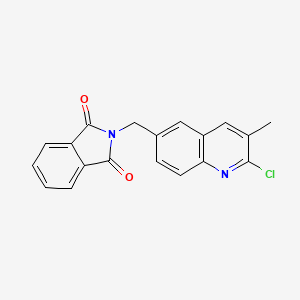 molecular formula C19H13ClN2O2 B13571126 2-[(2-chloro-3-methylquinolin-6-yl)methyl]-2,3-dihydro-1H-isoindole-1,3-dione 