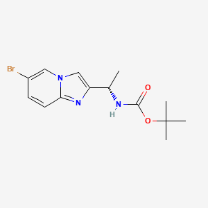 tert-butyl N-[(1S)-1-{6-bromoimidazo[1,2-a]pyridin-2-yl}ethyl]carbamate