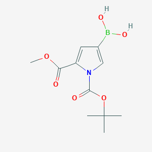 (1-(tert-Butoxycarbonyl)-5-(methoxycarbonyl)-1H-pyrrol-3-yl)boronic acid