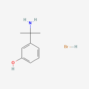 molecular formula C9H14BrNO B13571177 3-(2-Aminopropan-2-yl)phenolhydrobromide 