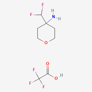 4-(Difluoromethyl)oxan-4-amine,trifluoroaceticacid