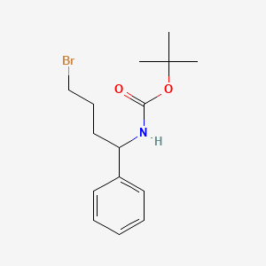 tert-butyl N-(4-bromo-1-phenylbutyl)carbamate