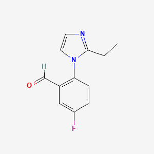 2-(2-Ethyl-1h-imidazol-1-yl)-5-fluorobenzaldehyde