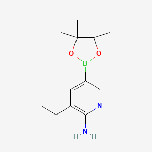 3-(Propan-2-yl)-5-(tetramethyl-1,3,2-dioxaborolan-2-yl)pyridin-2-amine