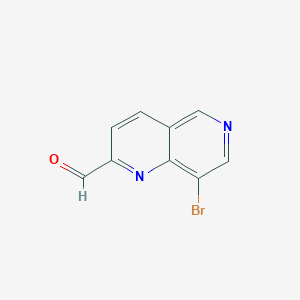 8-Bromo-1,6-naphthyridine-2-carbaldehyde