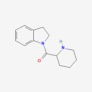 molecular formula C14H18N2O B13571306 1-(piperidine-2-carbonyl)-2,3-dihydro-1H-indole 