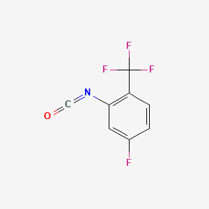 molecular formula C8H3F4NO B13571317 4-Fluoro-2-isocyanato-1-(trifluoromethyl)benzene 