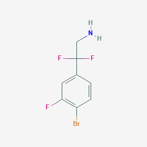 2-(4-Bromo-3-fluorophenyl)-2,2-difluoroethan-1-amine