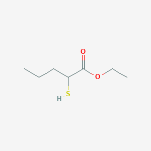 molecular formula C7H14O2S B13571349 ethyl 2-sulfanylpentanoate 