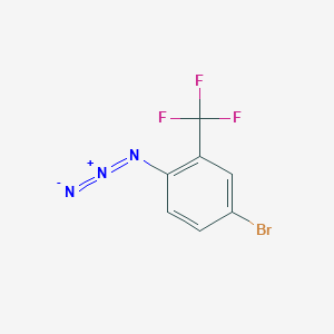 molecular formula C7H3BrF3N3 B13571381 1-Azido-4-bromo-2-(trifluoromethyl)benzene 