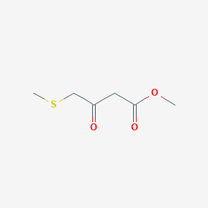 molecular formula C6H10O3S B13571401 Methyl 4-(methylsulfanyl)-3-oxobutanoate CAS No. 64127-51-1