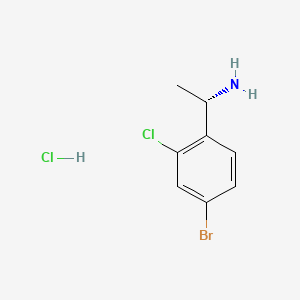 molecular formula C8H10BrCl2N B13571413 (1S)-1-(4-bromo-2-chlorophenyl)ethan-1-aminehydrochloride 