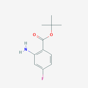 molecular formula C11H14FNO2 B13571426 Tert-butyl 2-amino-4-fluorobenzoate 