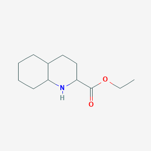 molecular formula C12H21NO2 B13571460 Ethyl decahydroquinoline-2-carboxylate 