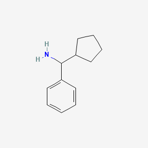 molecular formula C12H17N B1357149 Cyclopentyl(phenyl)methanamine CAS No. 23459-36-1