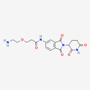 3-(2-aminoethoxy)-N-[2-(2,6-dioxo-3-piperidyl)-1,3-dioxo-isoindolin-5-yl]propanamide