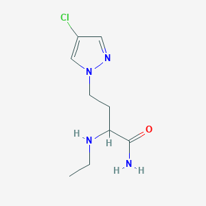 molecular formula C9H15ClN4O B13571514 4-(4-Chloro-1h-pyrazol-1-yl)-2-(ethylamino)butanamide 