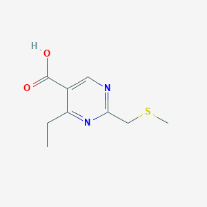 4-Ethyl-2-((methylthio)methyl)pyrimidine-5-carboxylic acid