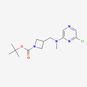 molecular formula C14H21ClN4O2 B13571567 Tert-butyl 3-{[(6-chloropyrazin-2-yl)(methyl)amino]methyl}azetidine-1-carboxylate 