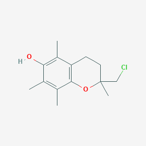 molecular formula C14H19ClO2 B13571576 2-Chloromethyl-6-hydroxy-2,5,7,8-tetramethylchroman 