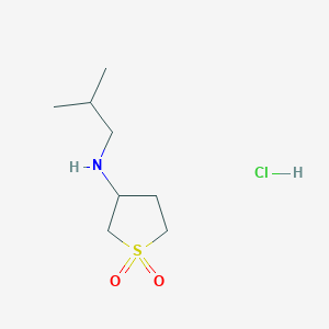 molecular formula C8H18ClNO2S B1357158 3-(Isobutylamino)tetrahydrothiophene 1,1-dioxide hydrochloride CAS No. 247109-25-7