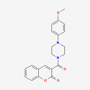 molecular formula C21H20N2O4 B13571581 3-(4-(4-Methoxyphenyl)piperazine-1-carbonyl)coumarin 