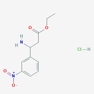 molecular formula C11H15ClN2O4 B1357159 3-氨基-3-(3-硝基苯基)丙酸乙酯盐酸盐 CAS No. 283613-07-0