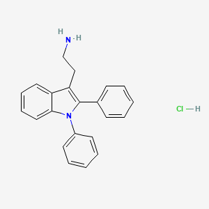 molecular formula C22H21ClN2 B1357161 2-(1,2-Diphenylindol-3-yl)ethanamine hydrochloride 