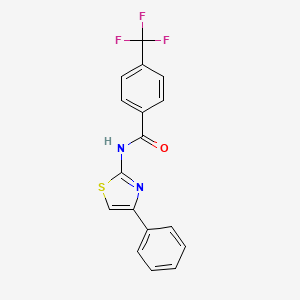 N-(4-phenyl-1,3-thiazol-2-yl)-4-(trifluoromethyl)benzamide