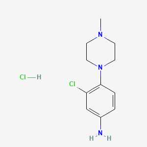 molecular formula C11H17Cl2N3 B1357162 3-Chloro-4-(4-methylpiperazin-1-yl)aniline hydrochloride CAS No. 1052538-72-3