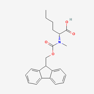 molecular formula C22H25NO4 B1357169 (R)-2-((((9H-芴-9-基)甲氧基)羰基)(甲基)氨基)己酸 CAS No. 1217482-47-7