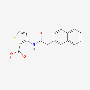 molecular formula C18H15NO3S B13571706 Methyl 3-(2-(naphthalen-2-yl)acetamido)thiophene-2-carboxylate 