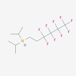 molecular formula C12H19F9Si B1357172 Diisopropyl(3,3,4,4,5,5,6,6,6-nonafluorohexyl)silane 