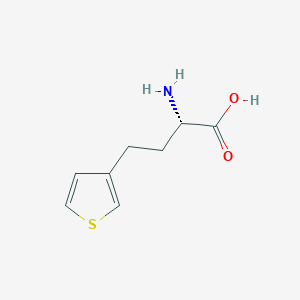 molecular formula C8H11NO2S B13571761 (S)-2-Amino-4-(thiophen-3-yl)butanoic acid 