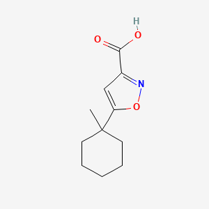 molecular formula C11H15NO3 B13571800 5-(1-Methylcyclohexyl)isoxazole-3-carboxylic Acid 