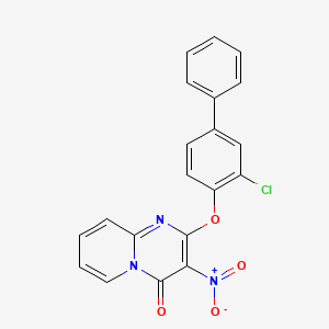 2-({3-chloro-[1,1'-biphenyl]-4-yl}oxy)-3-nitro-4H-pyrido[1,2-a]pyrimidin-4-one