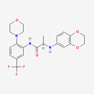 2-[(2,3-dihydro-1,4-benzodioxin-6-yl)amino]-N-[2-(morpholin-4-yl)-5-(trifluoromethyl)phenyl]propanamide