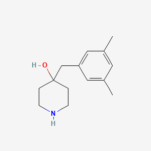 molecular formula C14H21NO B13571860 4-(3,5-Dimethylbenzyl)piperidin-4-ol 