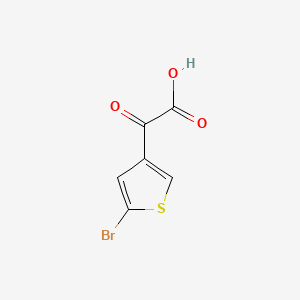 molecular formula C6H3BrO3S B13571882 2-(5-Bromothiophen-3-yl)-2-oxoacetic acid 