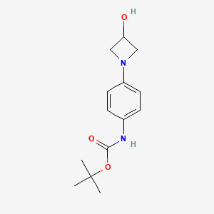 molecular formula C14H20N2O3 B13571894 tert-butylN-[4-(3-hydroxyazetidin-1-yl)phenyl]carbamate 