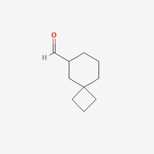 molecular formula C10H16O B13571907 Spiro[3.5]nonane-6-carbaldehyde 