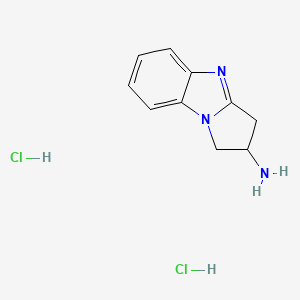 molecular formula C10H13Cl2N3 B13571916 2,7-Diazatricyclo[6.4.0.0,2,6]dodeca-1(12),6,8,10-tetraen-4-amine dihydrochloride 