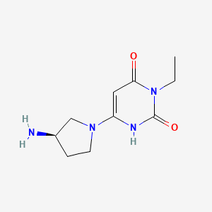 (R)-6-(3-Aminopyrrolidin-1-yl)-3-ethylpyrimidine-2,4(1H,3H)-dione