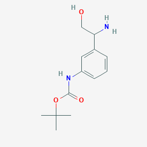 molecular formula C13H20N2O3 B13571943 tert-Butyl (3-(1-amino-2-hydroxyethyl)phenyl)carbamate 