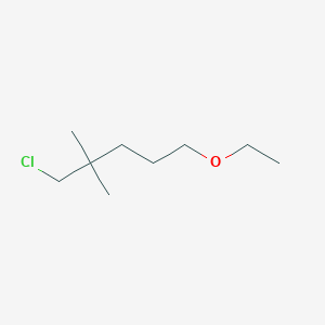 molecular formula C9H19ClO B13571971 1-Chloro-5-ethoxy-2,2-dimethylpentane 