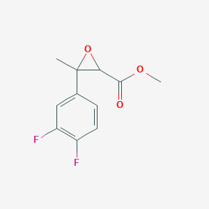 molecular formula C11H10F2O3 B13572009 Methyl 3-(3,4-difluorophenyl)-3-methyloxirane-2-carboxylate 